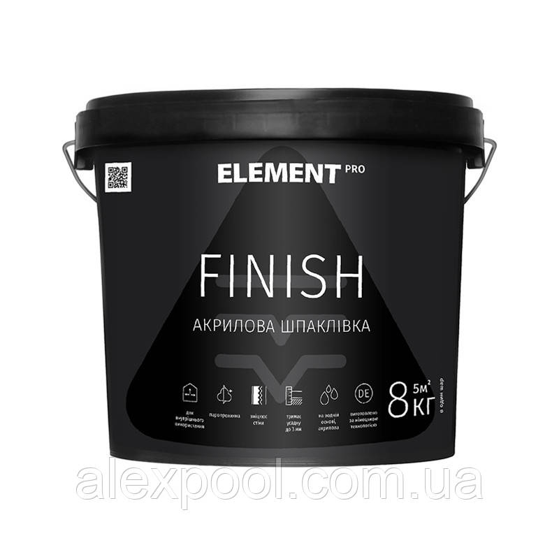 ELEMENT PRO FINISH 15 кг Фінішна акрилова шпаклівка