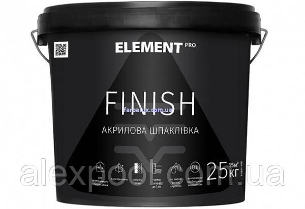 ELEMENT PRO FINISH 25 кг Фінішна акрилова шпаклівка