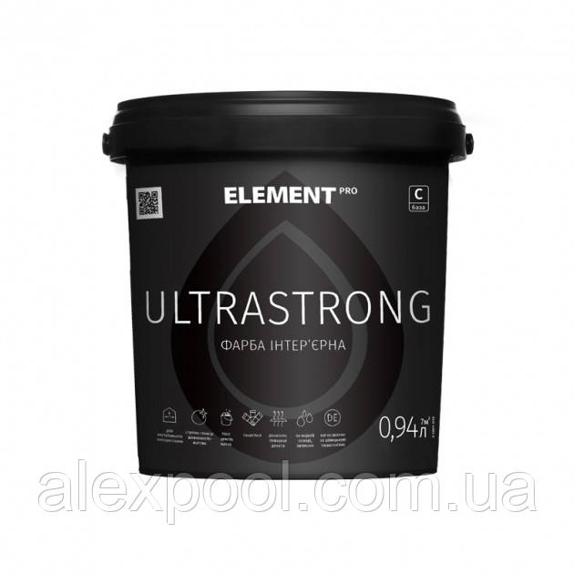 ELEMENT PRO ULTRASTRONG, база З 0,94 л Зносостійка латексна шовковисто-матова акрилова фарба