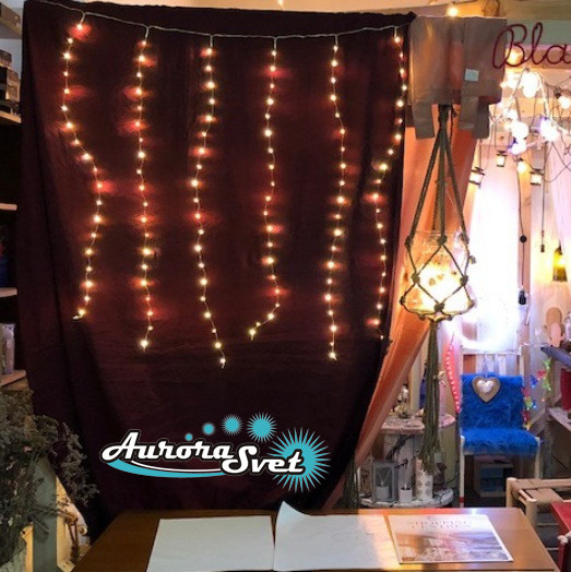 LED гірлянда з діодами мікролед "ШТОРА". Світлодіодна гірлянда. Виробництво Франція.