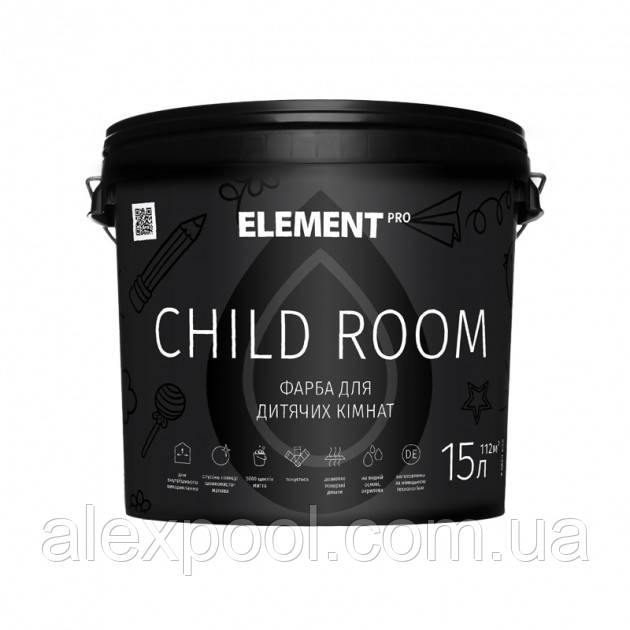 ELEMENT PRO CHILD ROOM 15 л Інтер'єрна латексна фарба для дитячих кімнат, шовковисто-матова