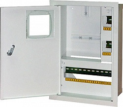 Шафа розподільна під однофазний електронний лічильник 16 автоматів, що вбудовується із замком IP30, E.NEXT