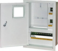 Шафа розподільна під однофазний електронний лічильник 16 автоматів, що вбудовується із замком IP30, E.NEXT, фото 2