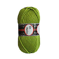 Зимова пряжа Lanoso Lux Merino 1291 35% вовна Зелений