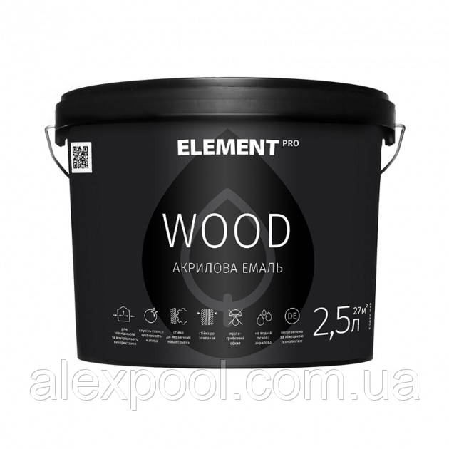ELEMENT PRO WOOD 2,5 л Акрилова емаль для дерева