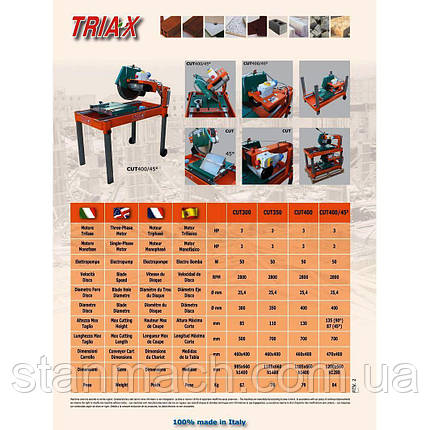 Каменерізна підлогова електрична пила TRIAX CUT 300 \ CUT 350 \ CUT 400 \ CUT400/45° \ 220 і 380V, фото 2