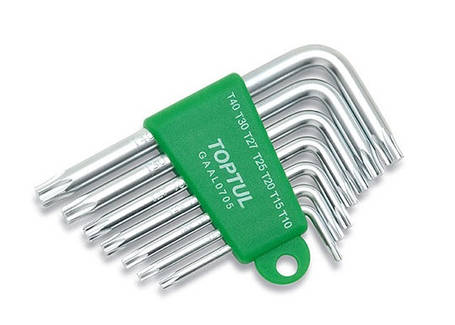 Набір Г-обр. ключів TORX T10-T40 7ед. Toptul GAAL0705, фото 1