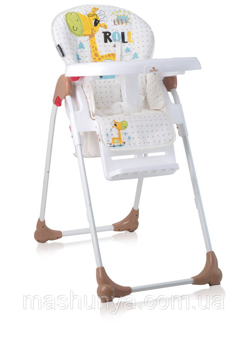 Стільчик для годування Bertoni Lorelli Oliver White Beige Giraffe