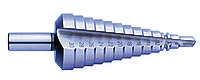 Сверло ступенчатое 4х20  9ст. хв.8 мм ( 4,6,8,10.12,14,16,18,20 ) с винтовой канавкой Китай