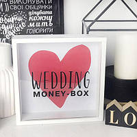 Деревянная копилка Wedding money-box подарок