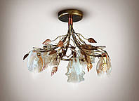 Люстра 5-ти ламповая в стиле флористика потолочная на планке 7955 серии "Идеал"