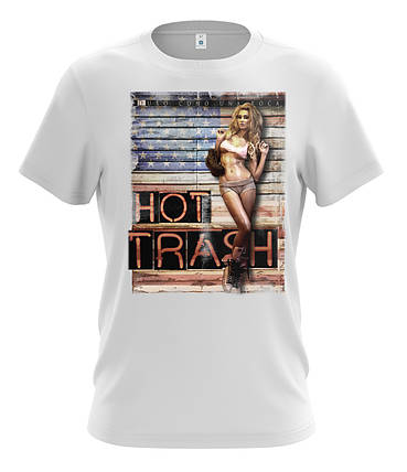 Футболка біла чоловіча "HOT TRASH", фото 2