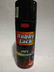 Аерозоль фарба жаростійка Hobby Lack 690*С чорний 400 мл