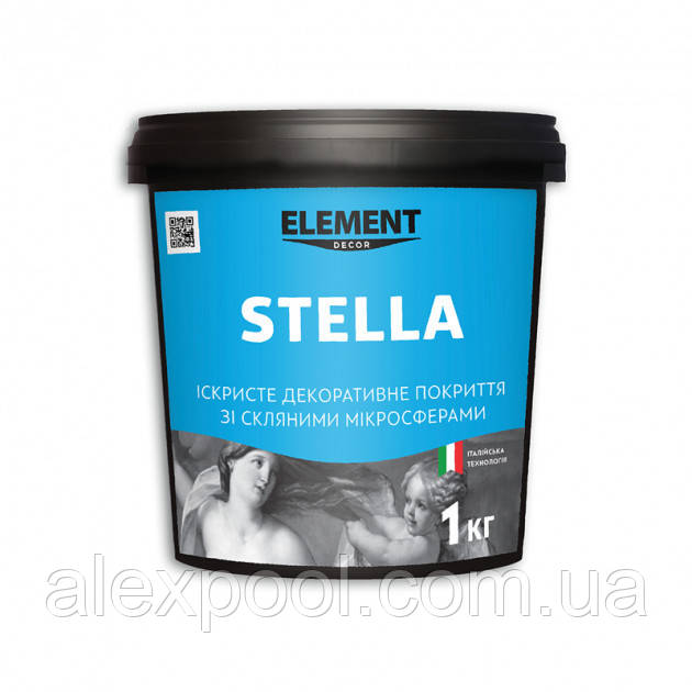 Декоративне покриття STELLA ELEMENT DECOR 5 кг - перламутрове покриття з високим ступенем зносостійкості