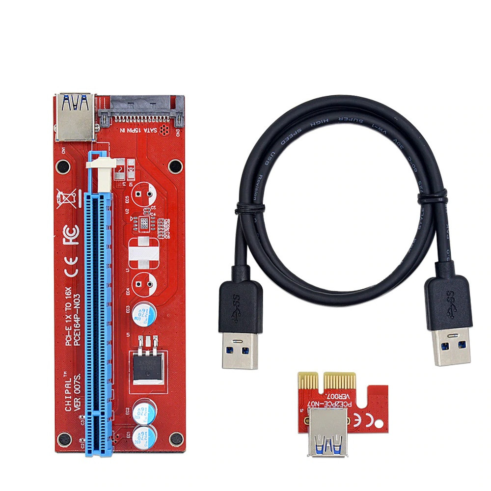 Адаптер Riser Card VER007S PCI-E extender 60 см USB 3.0