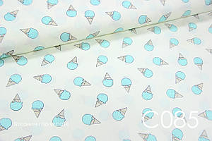 Тканина сатин Морозиво м'ятне