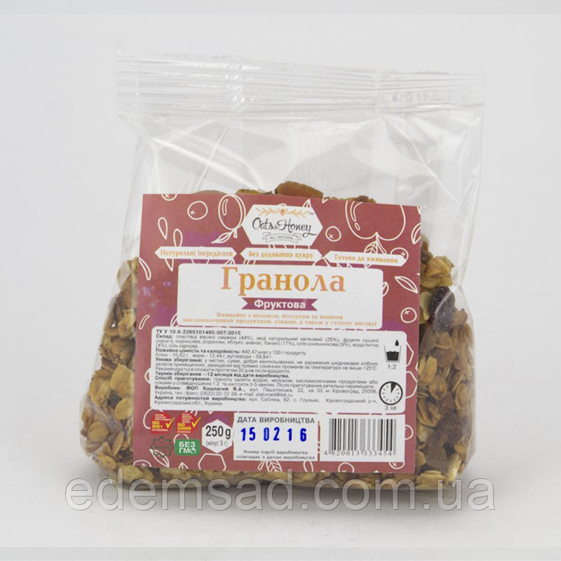 Гранола Фруктова "Oats&Honey", 500 г