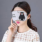 Маска для сну Silenta Kumamon + гелева вкладка в подарунок!, фото 4