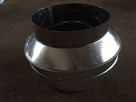 Конус діаметр 230-330 мм, нержавіюча сталь-оцинковка 0,8-0,5 мм, димар