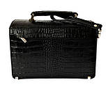 Шкіряна чоловіча барсетка Desisan 1086-11 чорна, фото 3