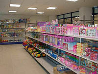 Новий торговий стелаж WIKO (ВіКО) для дитячих магазинів. Стелажі для продажу іграшок і товарів для дітей