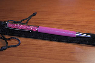 Ручка з кристалами Swarovskі рожева.Кіїв