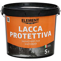 Захисний матовий лак LACCA PROTETTIVA ELEMENT DECOR 5 л