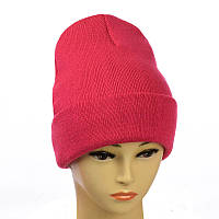 Шапка-лопата "New" без декору малиновий