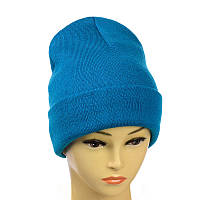 Шапка-лопата "New" без декору темно-бірюзовий