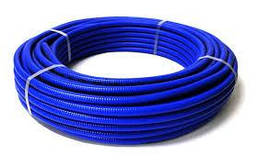 Труба гофрована неіржавка сталь із поліетиленовим покриттям (синя) d — 15 мм, DISPIPE