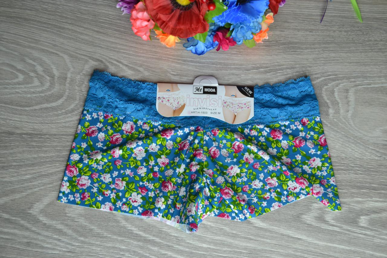 Трусики шортики Me Moda безшовні M (44-46) у квіточку (1503), фото 1