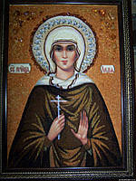 Картина з бурштину " Ікона Св. Лідія