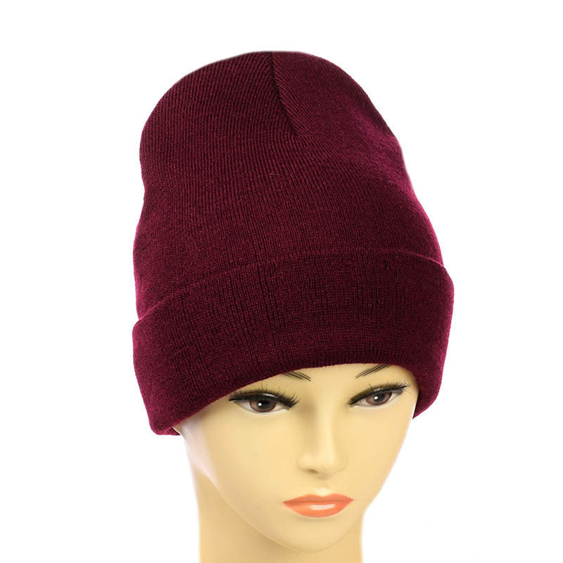 Шапка-лопата "New" без декору бордовий