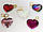 Брелок BR-1911-9 сердечко в паєтках рожевий, фото 4