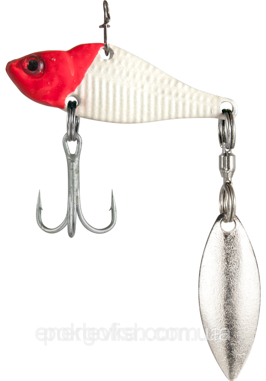 Блешня Wizard Цикада ASP Spinner білий/червоний 10г, фото 1