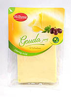 Сыр слайсами Milbona Gouda jung 12 слайсов, 400гр (Германия)