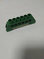 Клемник П-подібний. (шина нульова) в ізоляції зелений 6 отворів