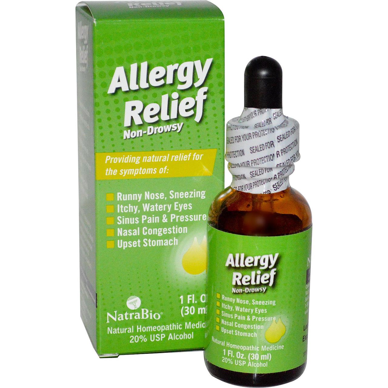 NatraBio, Полегшення при алергії, не викликає сонливості, 1 рідка унція (30 мл)