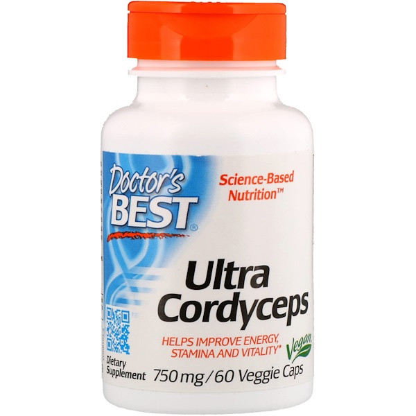 Кордицепс покращеного дії, Doctor's s Best, Ultra Cordyceps, 60 капсул