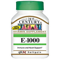 Вітамін Е - 1000, 21st Century Health Care, 55 кап.