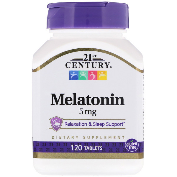 Мелатонін 5 мг, 21st Century Health Care, 120 таб.