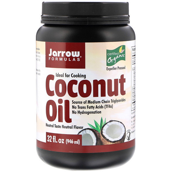 Кокосове масло органічне, Jarrow Formulas, 946 мл