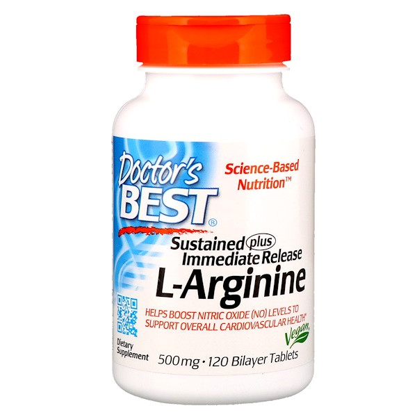 L-аргінін, Doctor's s Best, 500 мг, 120 табл.