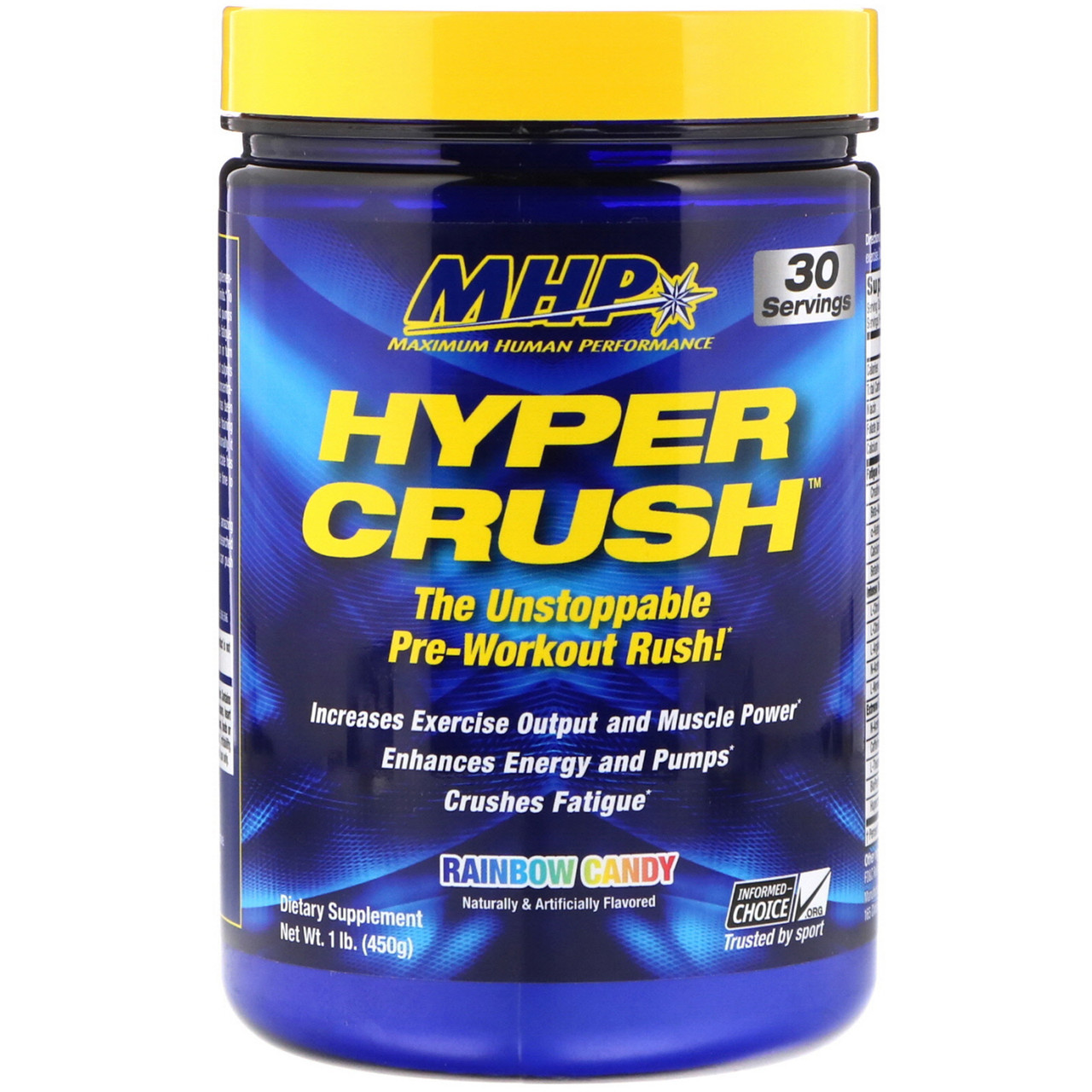 Maximum Human Performance, LLC, Hyper Crush, Rainbow Candy, 1 lb (450 g)