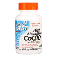 Коензим Q10, Doctor's s Best, 200 мг, 60 рідких капсул