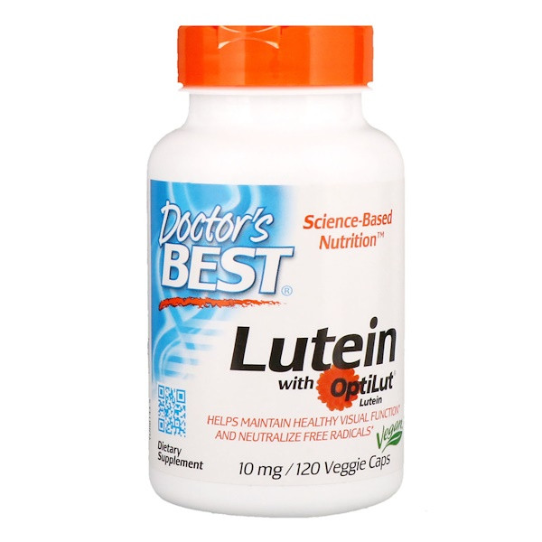 Лютеїн c Зеаксантином, Doctors Best, 10 мг, 120 капсул