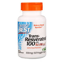 Ресвератрол, Doctor's Best, 100 мг, 60 капсул