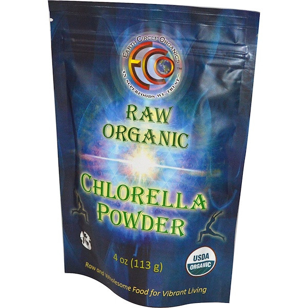 Хлорела в порошку, органічна, Earth Circle Organics, Chlorella Powder, 113 г