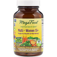 Вітаміни для жінок старше 55 років, без заліза MegaFood, 60 таблеток