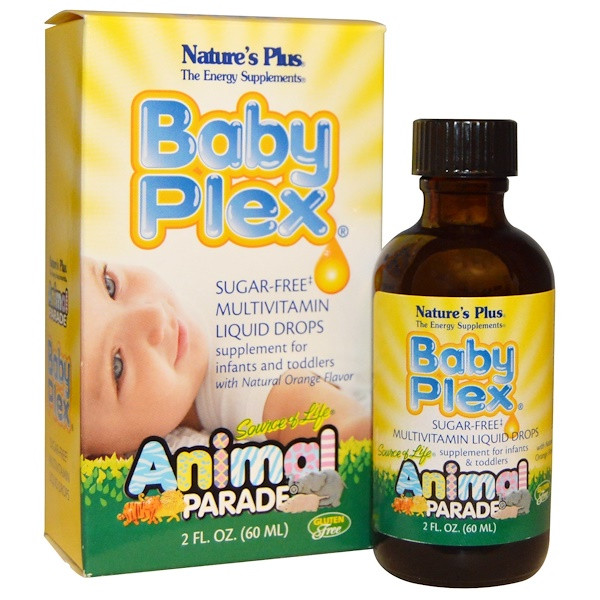Вітаміни для немовлят в краплях, nature's Plus Baby Plex Animal Parade, 60 мл